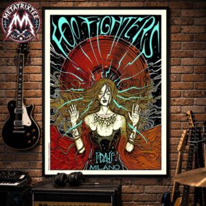 Foo Fighters Milan Tonight Poster For I-Days Milano Coca-Cola festival On July 5 2026 At the Ippodromo SNAI La Maura In Italy Poster Canvas