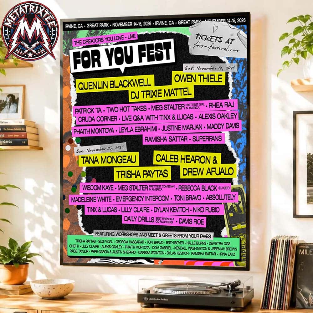 For You Fest 2026 Poster Lineup Festival At Great Park In Irvine California On November 14-15 2026 Poster Canvas For You Fest 2026 Poster Lineup Festival At Great Park In Irvine California On November 14-15 2026 Poster Canvas