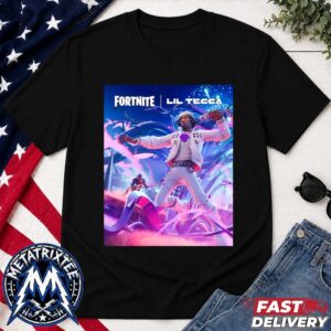 Fortnite x Lil Tecca Festival Concept Outfit And Concert Stage Short Black T-Shirt