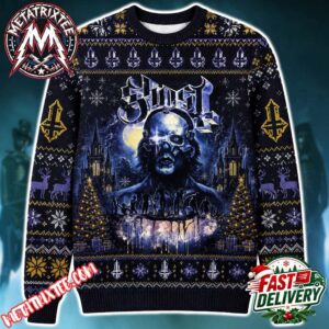 Ghost De Profundis Custom Dye Patternt Christmas Gift Custom Ugly Christmas Sweater