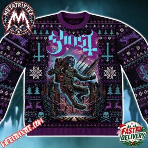 Ghost Necronaut V Artwork With Patternt Purple XMAS Collectors Edition Ugly Christmas Sweater