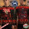Ghost Papa Emeritus IV With Grucifix And Snowflake Pattern Holiday Christmas Xmas Ugly Christmas Sweater