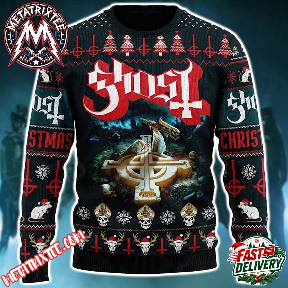Ghost Rite Here Rite Now Ugly Christmas Sweater Gift For Holiday Ghost Rite Here Rite Now Ugly Christmas Sweater Gift For Holiday