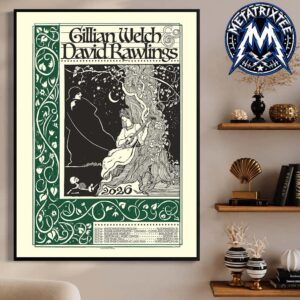 Gillian Welch And David Rawlings Dates List Start In Bloomington To Northampton On July 18-24 2026 Gallery-Style Poster Canvas