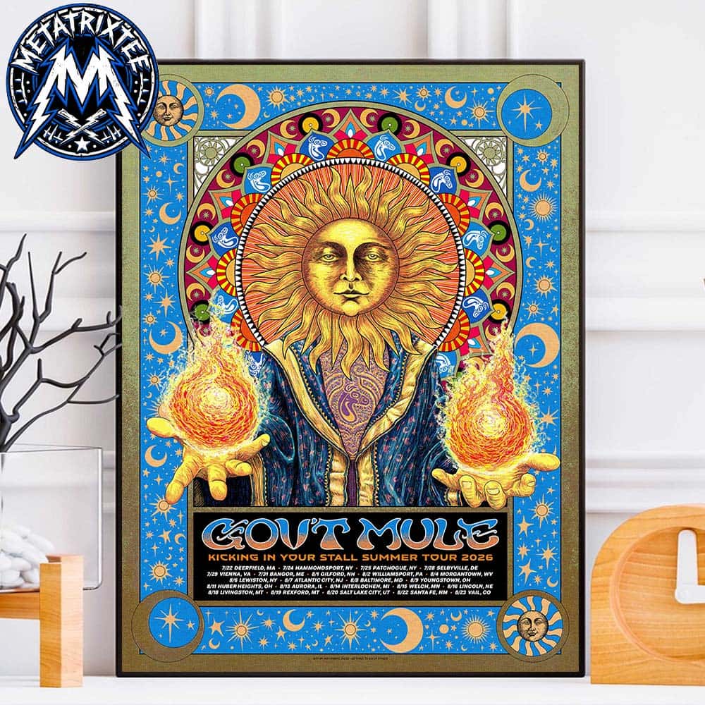 Gov’t Mule Kicking In Your Stall Summer 2026 Poster Tour Dates List From July 22 To August 23 2026 Poster Canvas Gov’t Mule Kicking In Your Stall Summer 2026 Poster Tour Dates List From July 22 To August 23 2026 Poster Canvas