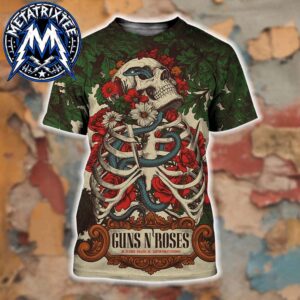 Guns N Roses Raleigh 2026 North American World Tour Poster For July 23 At Carter-Finley Stadium In North Carolina All Over Print Shirt