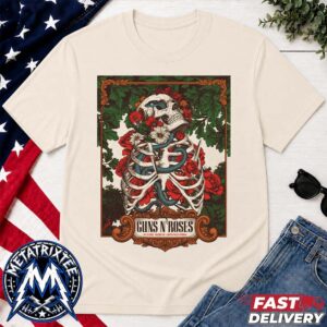 Guns N Roses Raleigh 2026 North American World Tour Poster For July 23 At Carter-Finley Stadium In North Carolina Short Sand T-Shirt