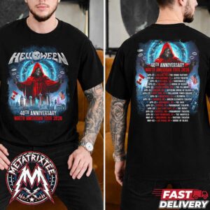 Helloween 40th Anniversary 2026 North American Tour Tee For April 7 To May 2 Two Sided T-Shirt