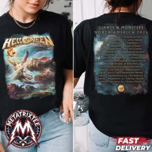 Helloween Giants And Monsters 2026 Tee For 40th Anniversary 2026 North American Tour Two Sided Short T-Shirt