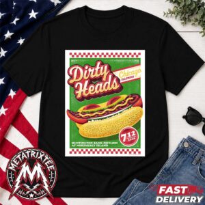 Huntington Bank Pavilion At Northerly Island in Chicago IL 2026 Dirty Heads Night 2 Concert Poster So Glad You Made It On July 12 2026 Black Short T-Shirt