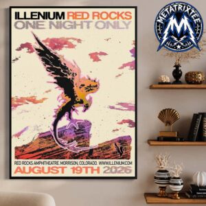 Illenium Poster Concert At Red Rocks Amphitheatre In Morrison Colorado On August 19 2026 High-Quality Poster Canvas