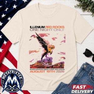 Illenium Poster Concert At Red Rocks Amphitheatre In Morrison Colorado On August 19 2026 Vintage T-Shirt