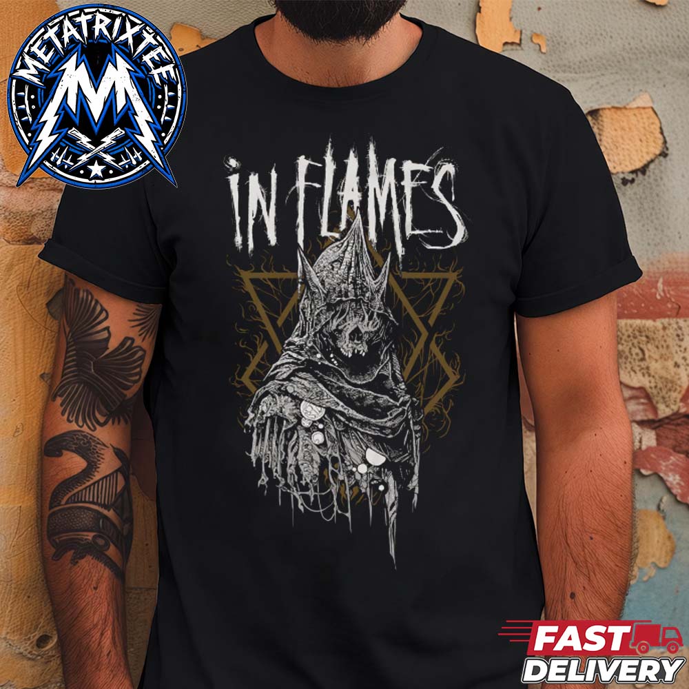 In Flames Jester Horn Tee For Jesterheads Of Europe Summer Tour 2026 Classic T-Shirt In Flames Jester Horn Tee For Jesterheads Of Europe Summer Tour 2026 Classic T-Shirt