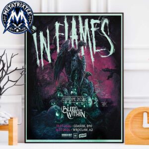 In Flames Poland 2026 Two Show For European Summer Tour 2026 On July 15 In Gdansk And July 16 In Wrocław Poster Canvas