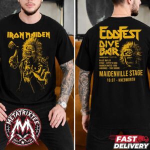 Iron Maiden EddFest 2026 Merch Tee Dive Bar For July 10th Knebworth Maidenville Stage Charged With Trooper Unisex T-Shirt