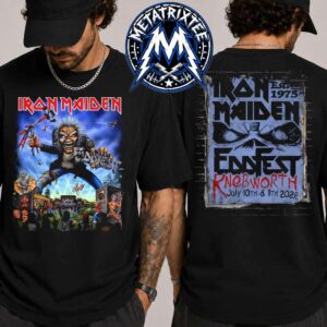 Iron Maiden EddFest Event Tee For 2026 Run For Your Lives Tour In Knebworth UK On July 10th And 11th 2026 Black T-Shirt