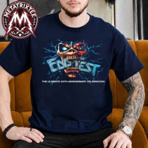Iron Maiden The Ultimate 50th Anniversary Celebration Fri 10 And Sat 11 July 2026 In Knebworth Navy T-Shirt