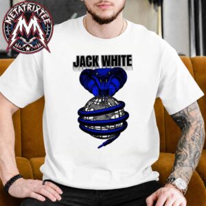 Jack White Frozen Charlotte Snake Tour 2026 Tee Constructed Cobra From Jacks Guitar And Speaker Components White T-Shirt