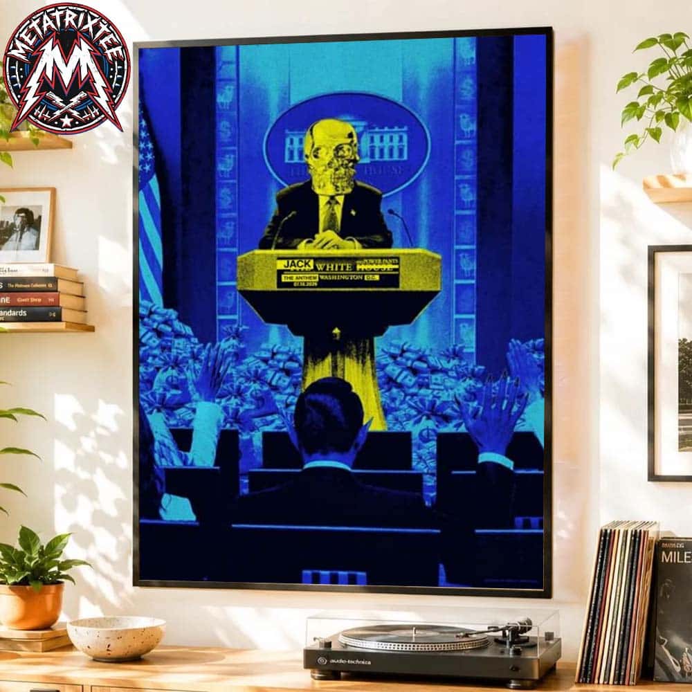 Jack White Washington D.C Show Poster 2026 North American Tour On July 10 At The Anthem Poster Canvas Jack White Washington D.C Show Poster 2026 North American Tour On July 10 At The Anthem Poster Canvas
