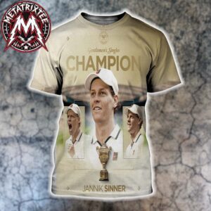 Jannik Sinner Become The 2026 Wimbledon Gentlemen Singles Champion All Over Print Shirt