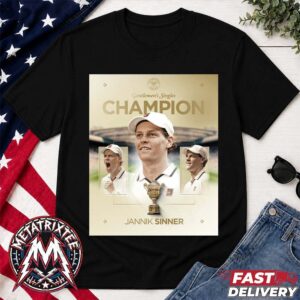 Jannik Sinner Become The 2026 Wimbledon Gentlemen Singles Champion Vintage T-Shirt