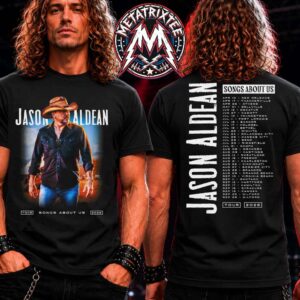 Jason Aldean Songs About Us Tour Photo Tee Dates List For April 10 To September 26 Black T-Shirt