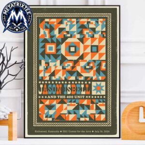 Jason Isbell 2026 Tour Poster At The EKU Center In Richmond KY On July 16 2026 High-Quality Poster Canvas