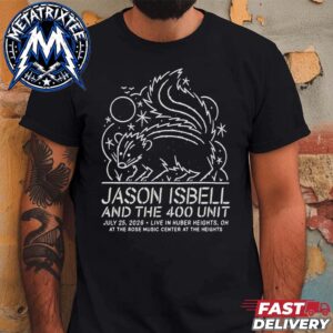 Jason Isbell And The 400 Unit Enven Tee At The Rose Music Center At The Heights In Huber Heights OH On July 25 2026 Black T-Shirt