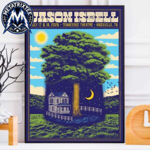 Jason Isbell Two-Night Solo Show Poster At The Tennessee Theatre In Knoxville Tennessee On July 17 And July 18 2026 High-Quality Poster Canvas