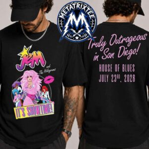 Jem And The Holograms x Transformers The Movie Apology Tour Tee For 40th Anniversary At House of Blues In San Diego On July 23 2026 Two Sided Print T-Shirt