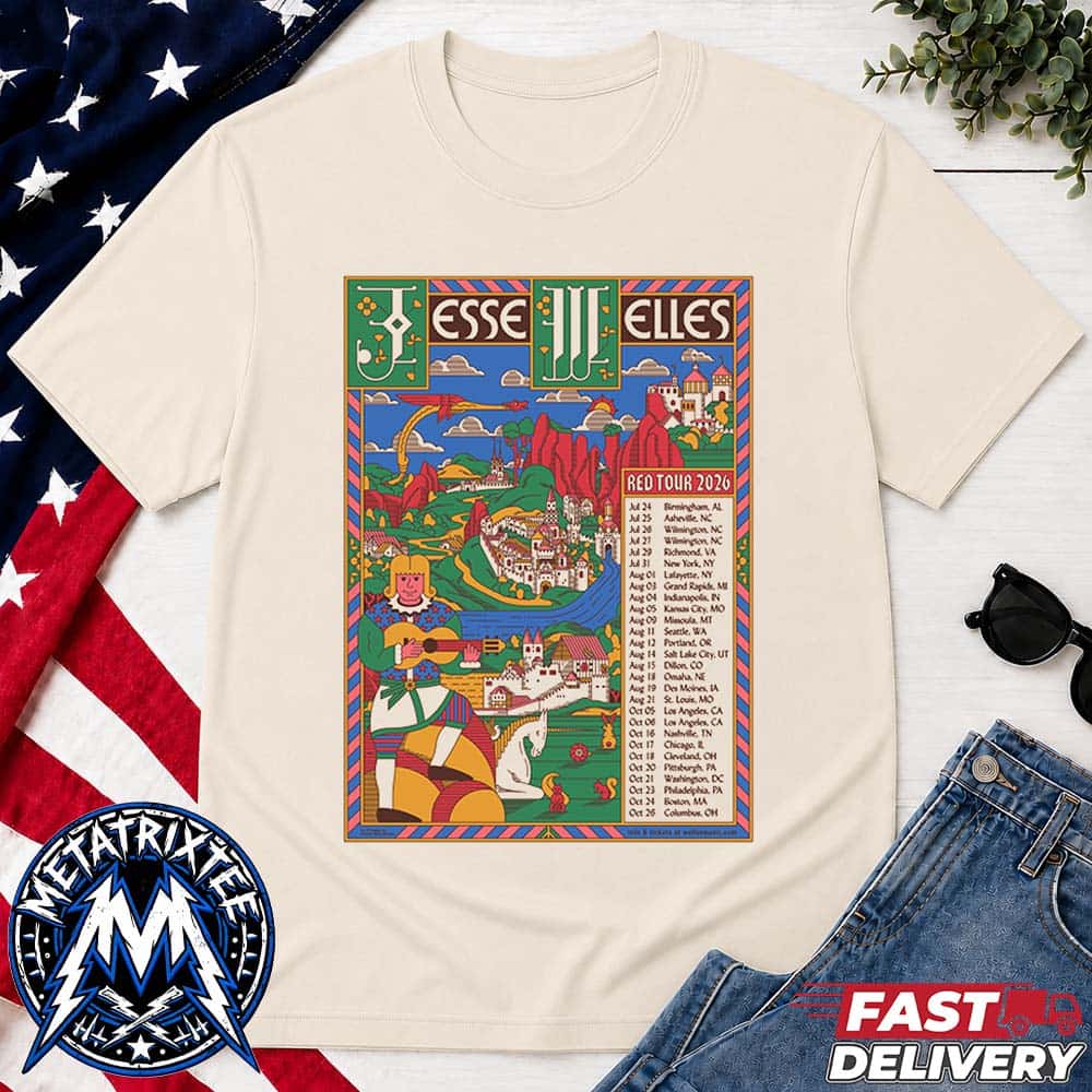 Jesse Welles Dates List For Red Tour 2026 From July 24 In Bimingham AL To October 26 In Columbus OH Unisex T-Shirt Jesse Welles Dates List For Red Tour 2026 From July 24 In Bimingham AL To October 26 In Columbus OH Unisex T-Shirt