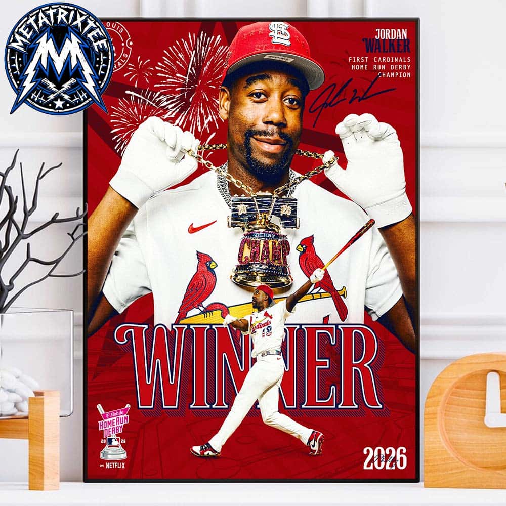 Jordan Walker Wins 2026 First Cardinals Home Run Derby Champion MLB T-Mobile Home Run Derby Professional Poster Canvas Jordan Walker Wins 2026 First Cardinals Home Run Derby Champion MLB T-Mobile Home Run Derby Professional Poster Canvas