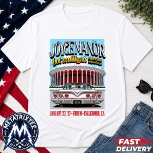 Joyce Manor Poster Concert At Kia Forum Inglewood CA On Jan 23 2027 White T-Shirt