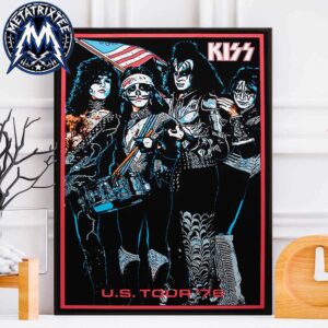KISS Destroys Anaheim 76 Poster For The Spirit Of 76 Blacklight Screenprinted Serigraph Poster Canvas