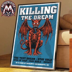 Killing the Dream Sacramento Poster Show At Harlow’s Night Club In California On July 10 2026 Poster Canvas