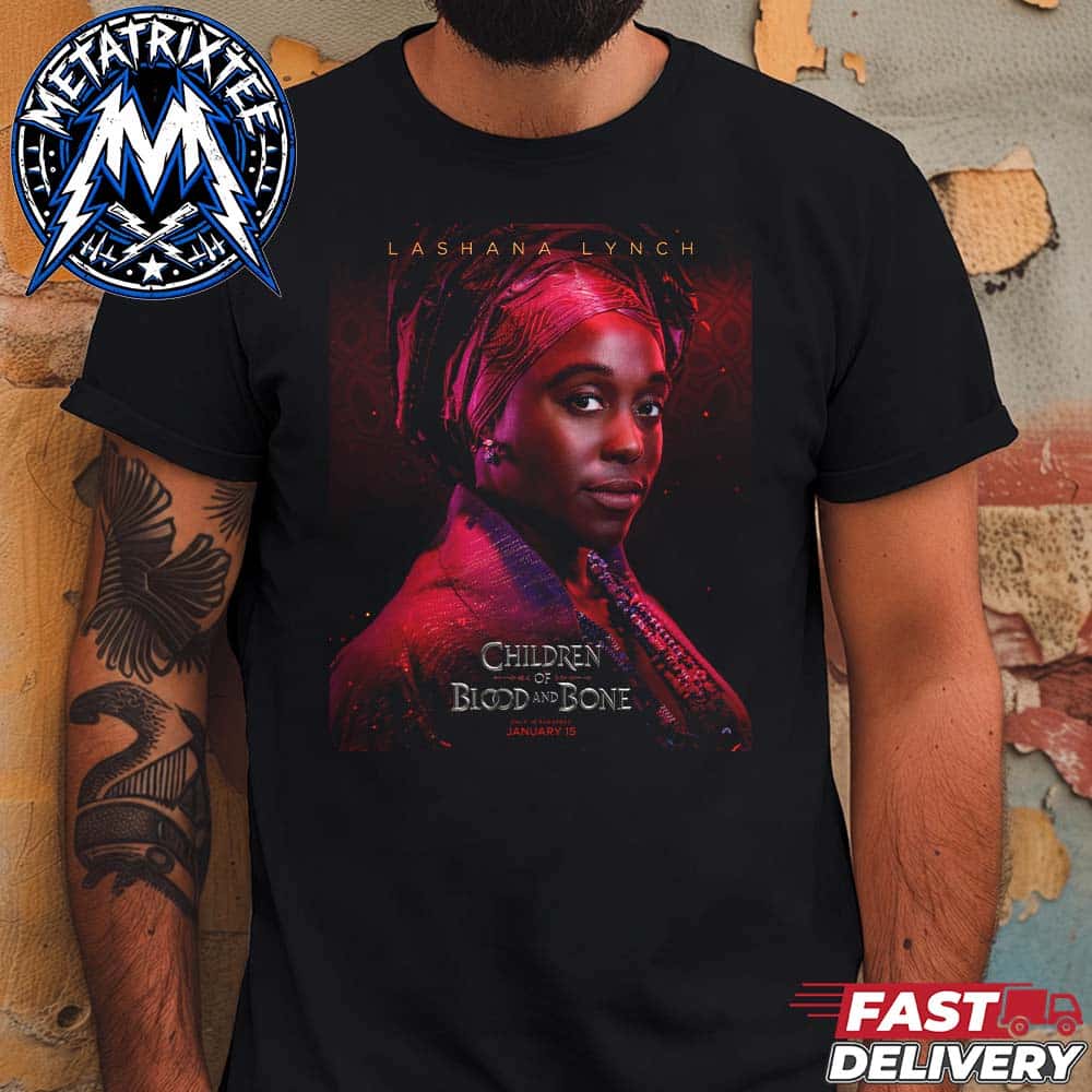 Lashana Lynch Is Jumoke Poster For Film Children Of Blood And Bone Releasing January 15 2027 Black T-Shirt Lashana Lynch Is Jumoke Poster For Film Children Of Blood And Bone Releasing January 15 2027 Black T-Shirt