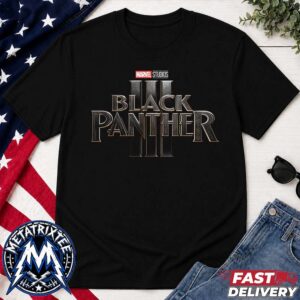 Logo Movie For Black Panther 3 With Ryan Coogler Releassing In Theaters December 15 2028 Short Black T-Shirt