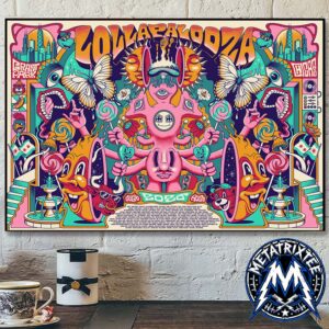 Lollapalooza 2026 Signed And Numbered Poster Festival Lineup For Grant Park Chicago On July 30–August 2 2026 High-Quality Poster Canvas