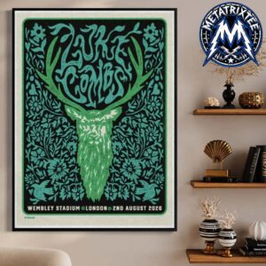 London 2026 Luke Combs My Kinda Saturday Night Tour Poster For Night 3 At Wembley Stadium In On August 2 Durable Poster Canvas