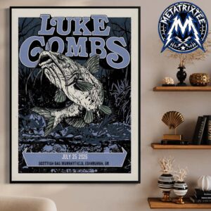 Luke Combs Night 2 Poster For My Kinda Saturday Night Tour 2026 At Scottish Gas Murrayfield Stadium In Edinburgh Scotland On July 25 Premium Poster Canvas