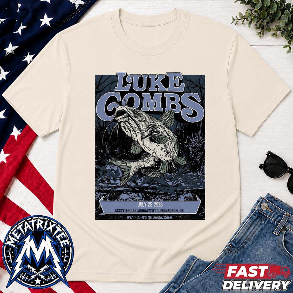 Luke Combs Night 2 Poster For My Kinda Saturday Night Tour 2026 At Scottish Gas Murrayfield Stadium In Edinburgh Scotland On July 25 Vintage T-Shirt Luke Combs Night 2 Poster For My Kinda Saturday Night Tour 2026 At Scottish Gas Murrayfield Stadium In Edinburgh Scotland On July 25 Vintage T-Shirt