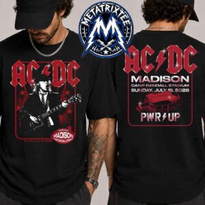 Madison PWR UP Tour Tee For ACDC At Camp Randall Stadium In Wisconsin On July 19 2026 Two Sided Print T-Shirt