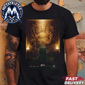 Marvel Studios New Poster For Avengers Doomsday  In Theaters On December 18 2026 Black T-Shirt