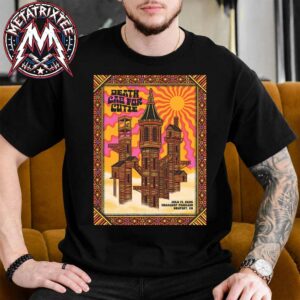 MegaCorp Pavilion Show Poster On July 14th 2026 Death Cab for Cutie Newport KY Art By Status Serigraph Black T-Shirt