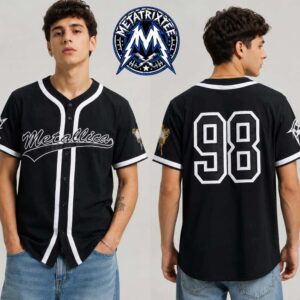 Metallica Damage Inc Graphic Number 98 Baseball Jersey