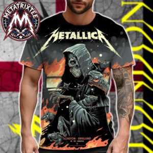 Metallica Day 1 London Concert Poster For July 3 No Repeat Weekend 2026 At London Stadium In London England All Over Print Shirt