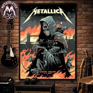 Metallica Day 1 London Concert Poster For July 3 No Repeat Weekend 2026 At London Stadium In London England Poster Canvas