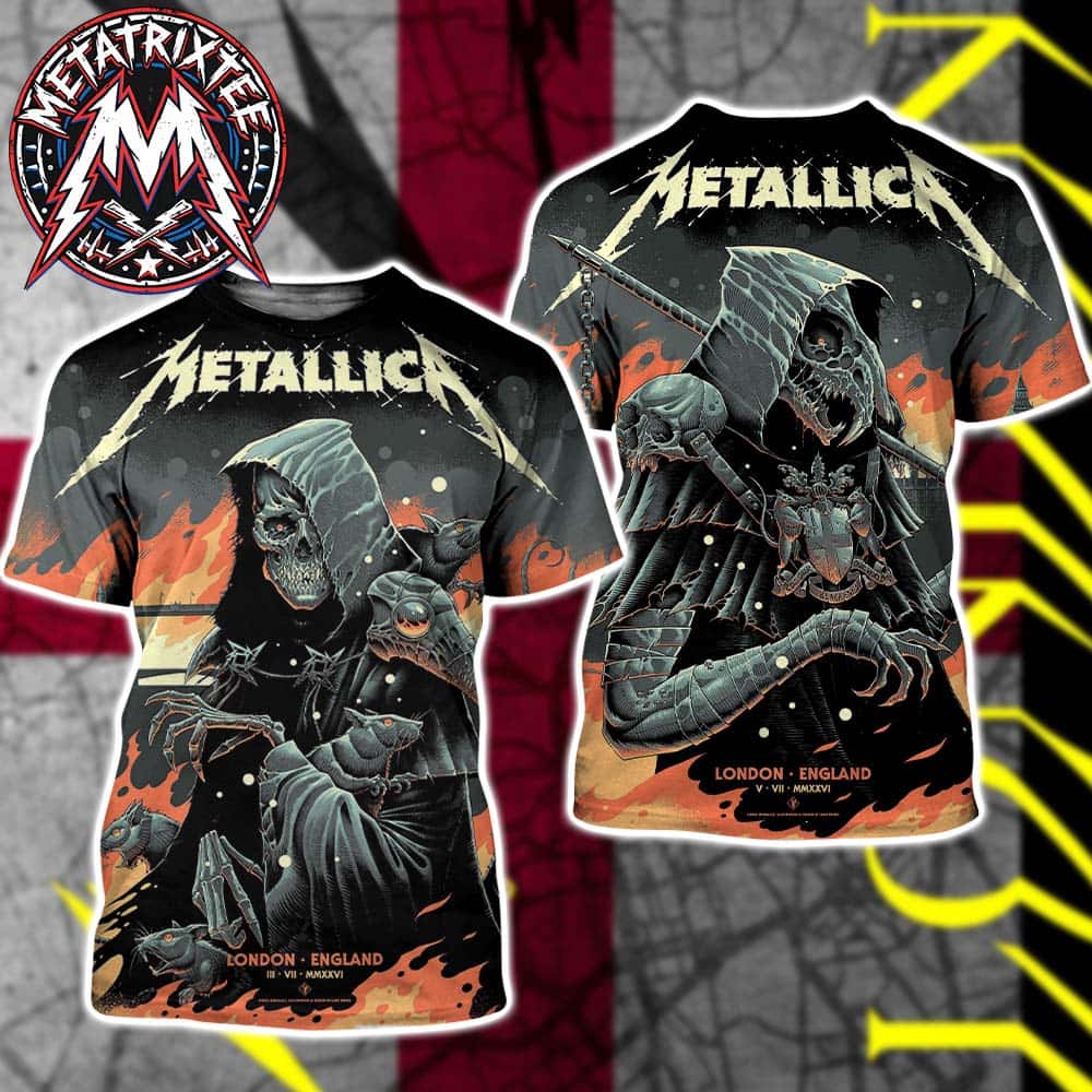 Metallica London England 2026 Full Show Poster For Two Night M72 London At London Stadium On July 3 And 5 2026 All Over Print Shirt Metallica London England 2026 Full Show Poster For Two Night M72 London At London Stadium On July 3 And 5 2026 All Over Print Shirt