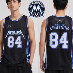 Metallica Ride The Lightning Number 84 Basketball Jersey
