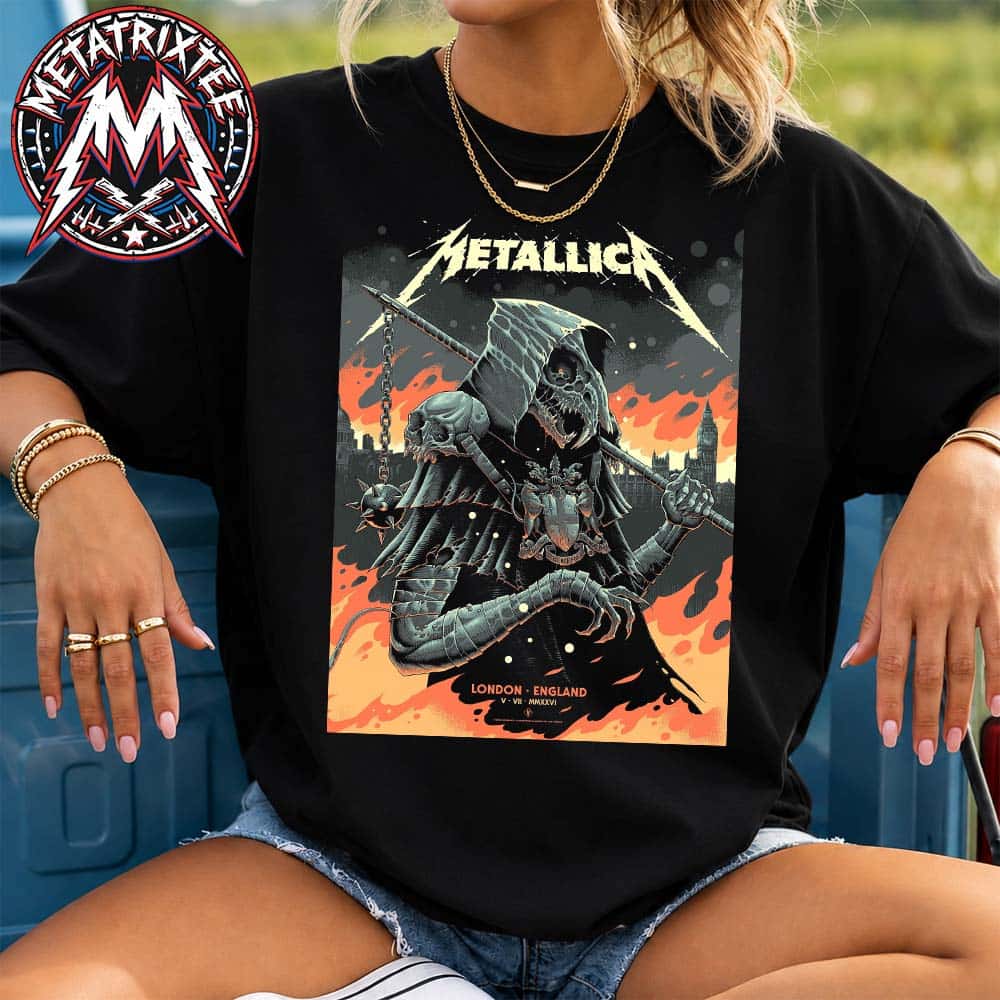 Metallica Tonight In London For Night 2 M72 London Poster Show At London Stadium In England On July 5 2026 Unisex T-Shirt Metallica Tonight In London For Night 2 M72 London Poster Show At London Stadium In England On July 5 2026 Unisex T-Shirt